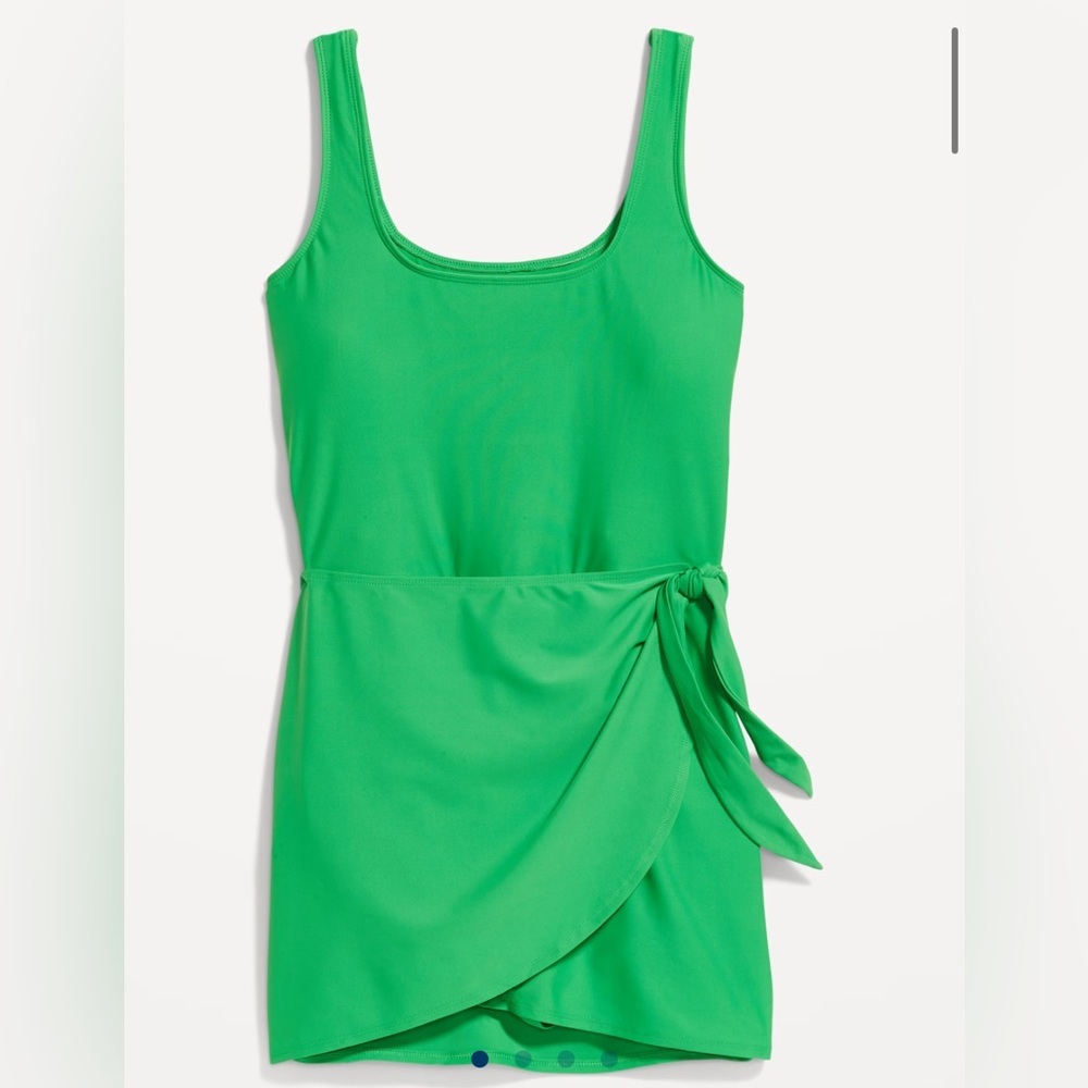 NWT Old Navy Wrap-Front Swim Green dress Size Large #854710